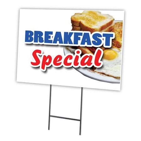 Signmission Breakfast Special Yard Sign & Stake outdoor plastic coroplast window, C-1824 Breakfast Special C-1824 Breakfast Special